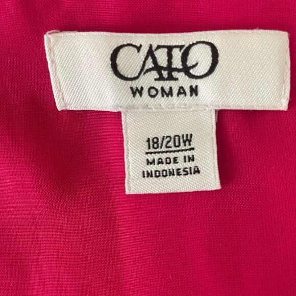 Cato Tunic Top Women Scoop Neck Flowy Lined Vibrant Size 18/20 Pink Layering - Picture 2 of 11